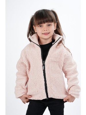 Dublino Kids Kız Çocuk Welsoft Tek Üst Peluş Sweatshirt Hırka Ceket