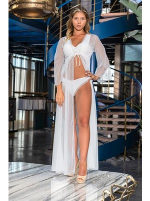 Kapsulavm Transparan Uzun Sabahlık Ekru (MGP11460)