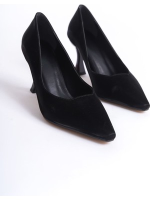 Trendella Cordelia Kadın Siyah Saten Stiletto