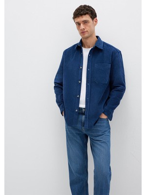 Mavi Lacivert Kadife Gömlek 0211749-80925