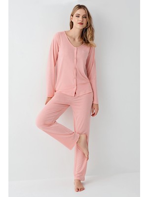 Fantastik Store Arnetta 3460-S Kadın Uzun Kol Pijama Takım
