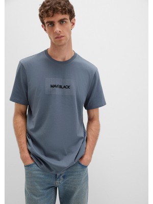 Mavi Mavi Black Baskılı Gri Tişört 0613042-80776