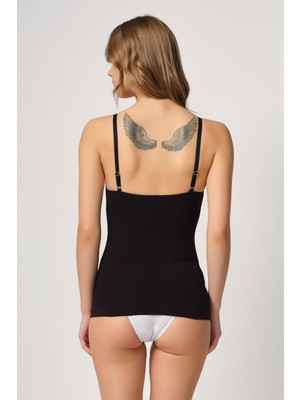 Kapsulavm Siyah Mı Emay 5038 Ip Askılı Fantazi Atlet Korse