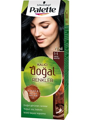 Palette Natural Saç Boyası 1.1 Gece Mavisı