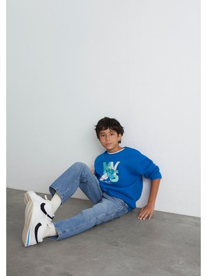 Mavi MVJNS Bisiklet Yaka Mavi Sweatshirt 6S10157-82491