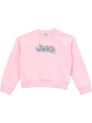 Jeep Baskılı Kız Çocuk Pembe Sweatshırt J5WG-SWT7553