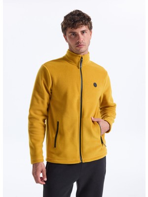 Discovery Expedition D5WM-SWT3301 Hardal Dik Yaka Basic Düz Erkek Polar Sweatshırt