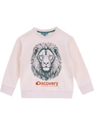 Discovery Expedition Baskılı Erkek Çocuk Krem Sweatshırt D5WB-SWT3042