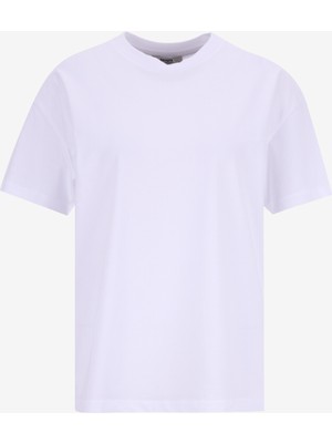 People By Fabrika Bisiklet Yaka Düz Beyaz Kadın T-Shirt PBF5WL-TST9524