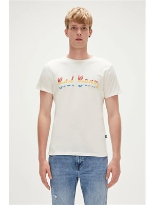 Bad Bear MANUSCRIPT T-SHIRT BEYAZ Erkek T-Shirt 23.01.07.008-C04