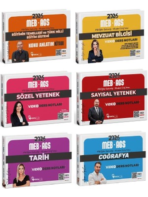 Hoca Kafası 2026 Meb-Ags Tüm Dersler Video Ders Notları 6 Lı Set Hoca Kafası Yayınları