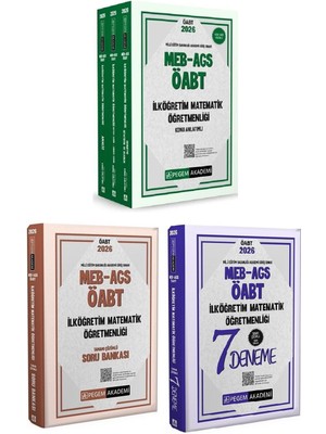 Pegem 2026 Öabt Meb-Ags Ilköğretim Matematik Öğretmenliği Konu Anlatımlı + Soru Bankası + 7 Deneme 3 Lü Set Pegem Akademi Yayınları