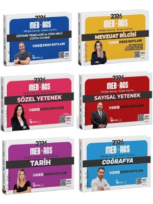 Hoca Kafası 2026 Meb-Ags Tüm Dersler Video Ders Notları 6 Lı Set Hoca Kafası Yayınları