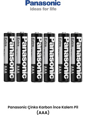 Panasonic Aaa Ince Kalem Pil 6 Adet Kumanda Lamba Pili