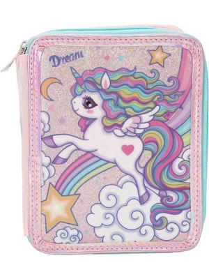 Bear &amp; Deer Unicorn Desenli Pembe Kalem Kutusu BD-KCS220