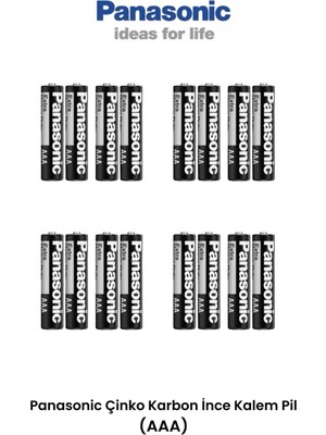 Panasonic Aaa Ince Kalem Pil 16 Adet Kumanda Lamba Pili