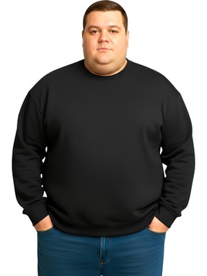 Sngl Erkek Büyük Beden Oversize 3 Iplik Uzun Kollu Sweatshirt 3xl-4xl-5xl-6xl-7xl-8xl-9xl