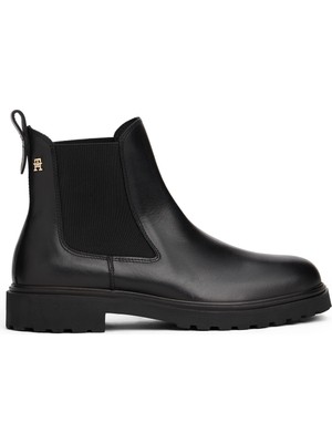 Tommy Hilfiger Deri Siyah Kadın Bot FW0FW08766BDS