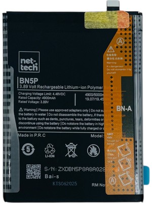 Teknonet Xiaomi Redmi Note 13 4g Uyumlu Nettech BN5P 5000 Mah Batarya