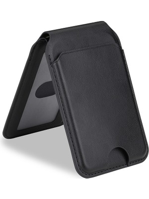 Roketcim Crd-11 Standlı Deri Görünümlü Magnetik Kartlık Telefon Arkası Kartlık