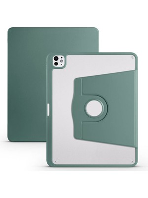 Five-E Apple iPad Pro 11 Inc M5 (2025) Yatay ve Dikey Dönebilen Standlı Kalem Şarjına Uygun Darbe Dayanıklı Thermix Kılıf 