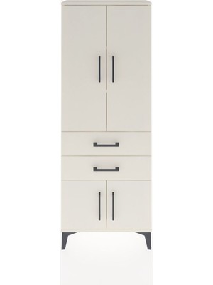 Dienni Arges Dolap 3 Raflı 2 Çekmeceli 4 Kapaklı 60X30X163 Aytaşı-Aytaşı