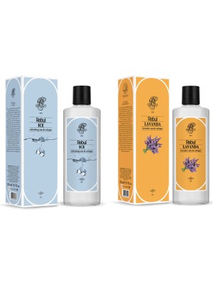 Rebul Edc Kolonya 250 ml Cam Şişe Lavanta ve Ice 2 Li
