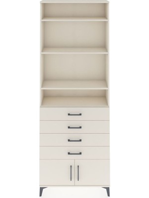 Dienni Arges Dolap 4 Raflı 4 Çekmeceli 2 Kapaklı 88X30X243 Aytaşı-Aytaşı