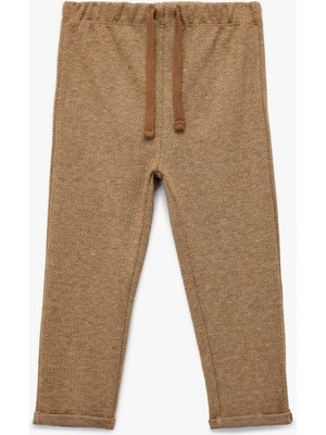 Koton Desenli Viskon Karışımlı Beli Bağcıklı Pantolon