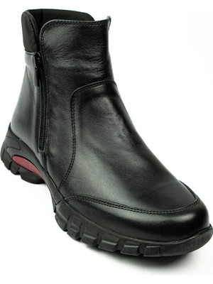 Babalı 680 Deri Dükkanı Siyah Deri Kadın Bot