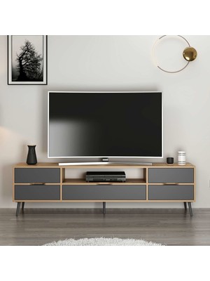 Minar Elina Ayaklı Tv Ünitesi - Dore/antrasit