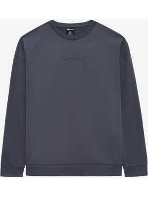 Skechers M Essential Crewneck Sweatshirt Erkek Gri Sweatshirt S2610015-3998