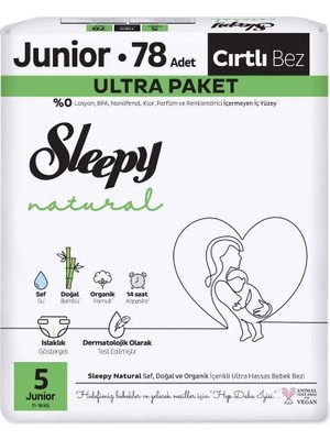 Sleepy Bebek Bezi Natural Beden: 5 (11- 18KG) Junior 78 Adet Ultra Pk