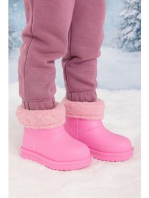 Minibonito Su Geçirmez Içi Kürklü Kız Çocuk Eva Yağmur Kar Botu