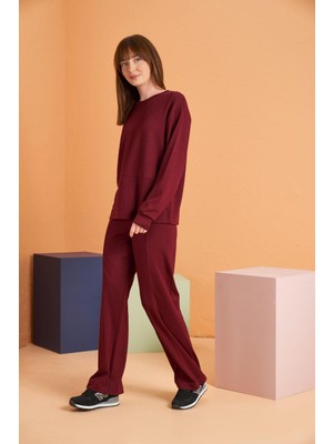 Pjs Kadın Bordo Pijama Takımı 28101