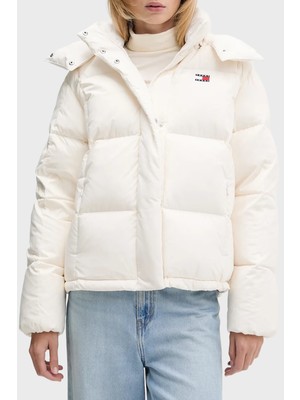 Tommy Jeans Kapitoneli Relaxed Fit Çıkarılabilir Kapüşonlu Şişme Mont Bayan Mont DW0DW21623 Ybh