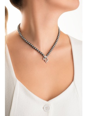 So CHIC Camila 18 Ayar Beyaz Altın Kaplama 42 Cm Gümüş İnci Kolye