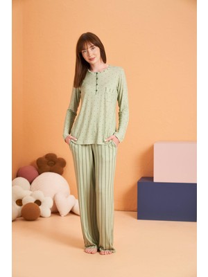 Pjs Kadın Yeşil Pijama Takımı 28076