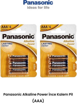 Panasonic Alkaline AAA-LR03 1,5V 8 Adet Ince Kalem Pil (Aaa)