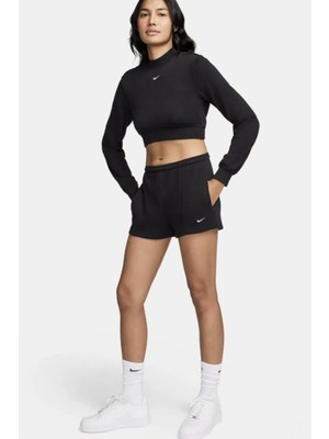 Nike Sportswear Chill Terry Kadın Siyah Pamuklu Şort