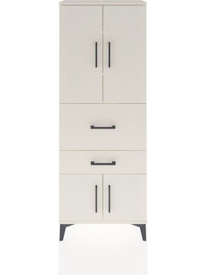 Dienni Arges Dolap 3 Raflı 2 Çekmeceli 4 Kapaklı 60X30X163 Aytaşı-Aytaşı