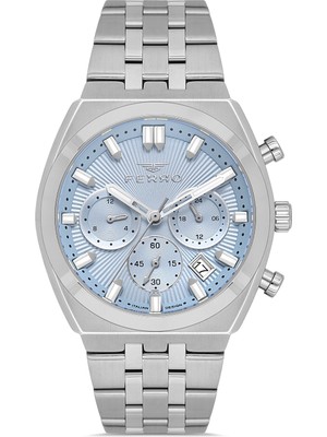 Ferro FM43022A-A15 Quartz Çelik Gri Tüm Fonksiyonları Aktif 41 mm Erkek Kol Saati