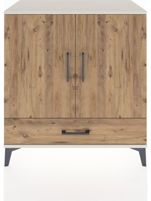 Dienni Hyperion Şifonyer Tek Raflı Tek Çekmeceli 2 Kapaklı 88X44X96 Aytaşı-Çam