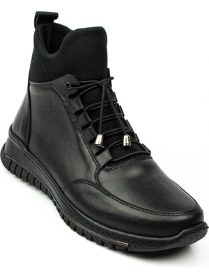 Babalı 10159 Mym Siyah Deri Kadın Bot