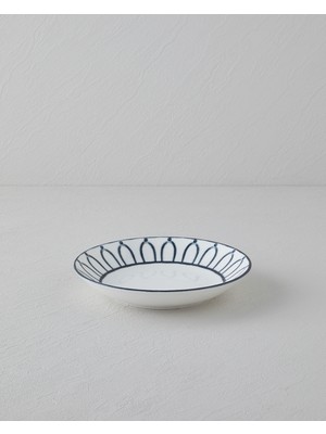 English Home Monarch Porselen Çukur Tabak 19 cm Siyah - Beyaz