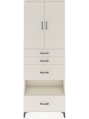 Dienni Arges Dolap 4 Raflı 4 Çekmeceli 2 Kapaklı 88X30X243 Aytaşı-Aytaşı