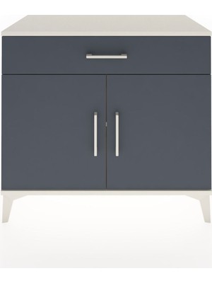 Dienni Hyperion Şifonyer Tek Raflı Tek Çekmeceli 2 Kapaklı 88X44X80 Aytaşı-Antrasit