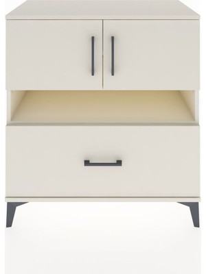 Dienni Hyperion Şifonyer 3 Raflı Tek Çekmeceli 2 Kapaklı 88X44X96 Aytaşı-Aytaşı