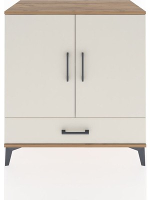 Dienni Hyperion Şifonyer 2 Raflı Tek Çekmeceli 2 Kapaklı 88X44X96 Çam-Aytaşı