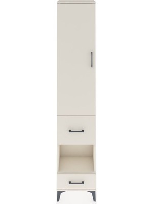 Dienni Arges Dolap 4 Raflı 2 Çekmeceli Tek Kapaklı 44X30X221 Aytaşı-Aytaşı